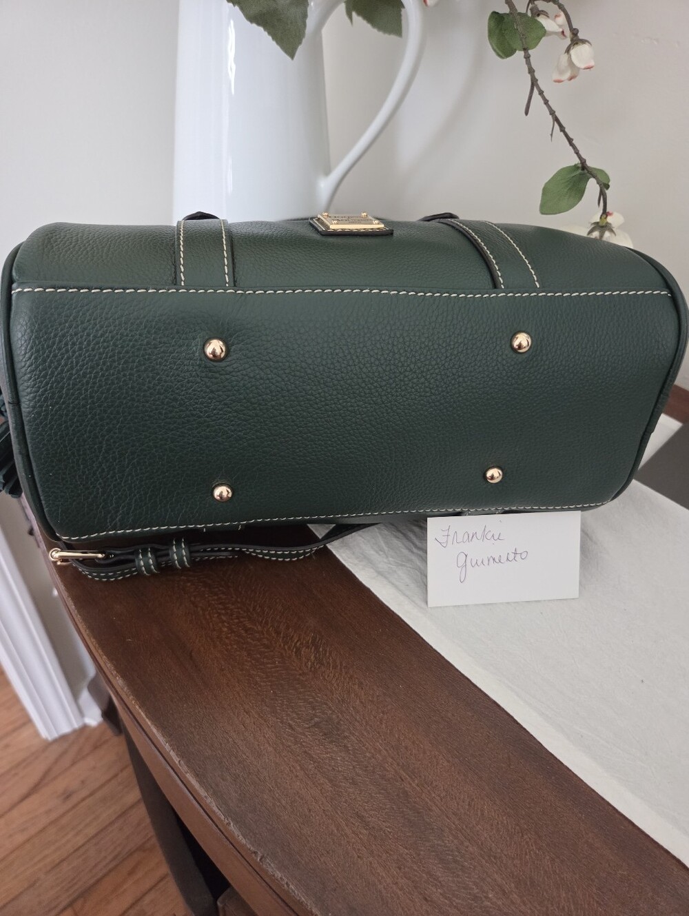 Donney & Bourke Sorrento Satchel 30 with Pockets Color: Ivy NWT - Picture 5 of 6